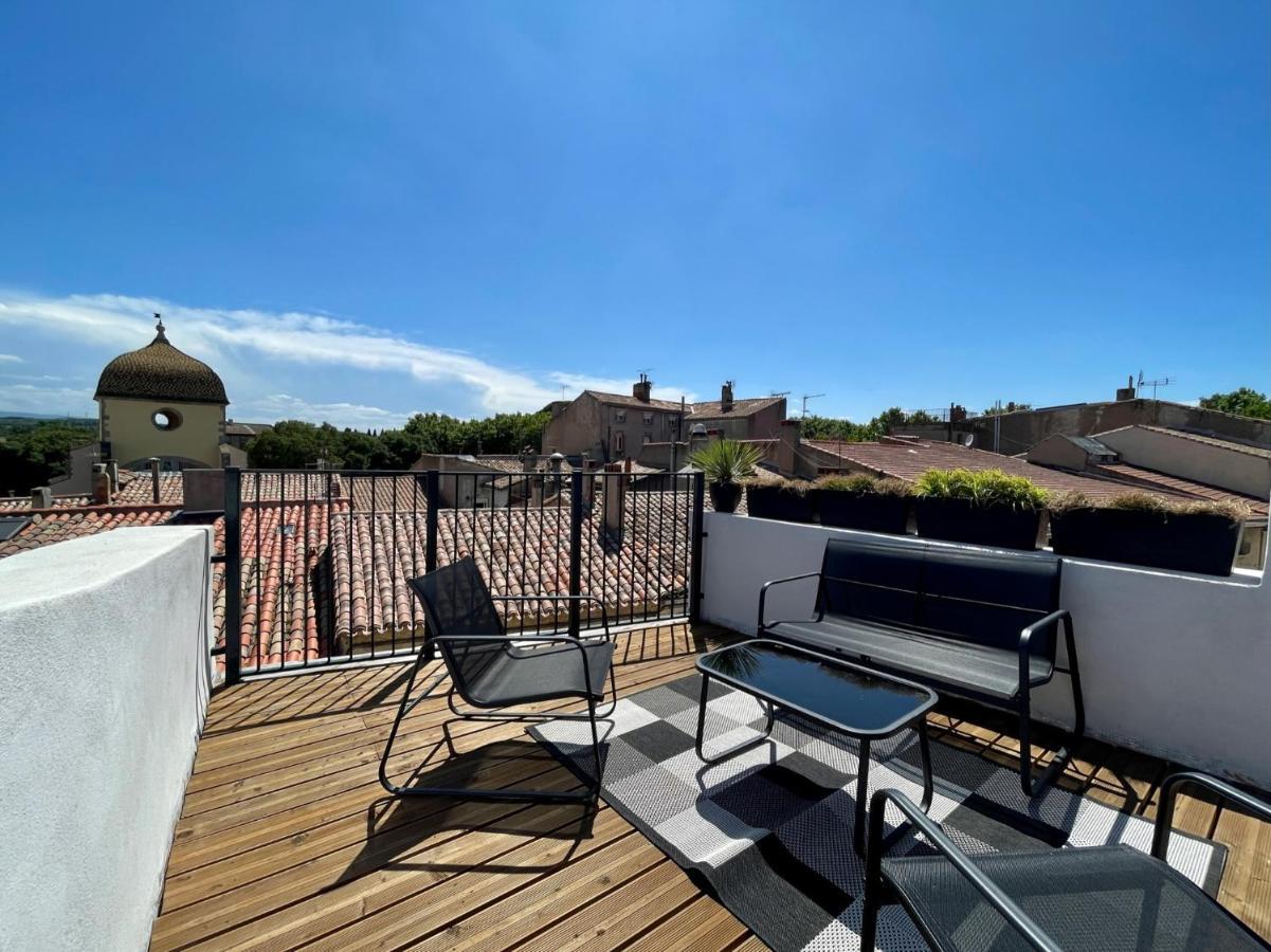 Rooftop N°38 - Rooms Et Studios - Vue Cite Medievale Carcassone Exterior photo