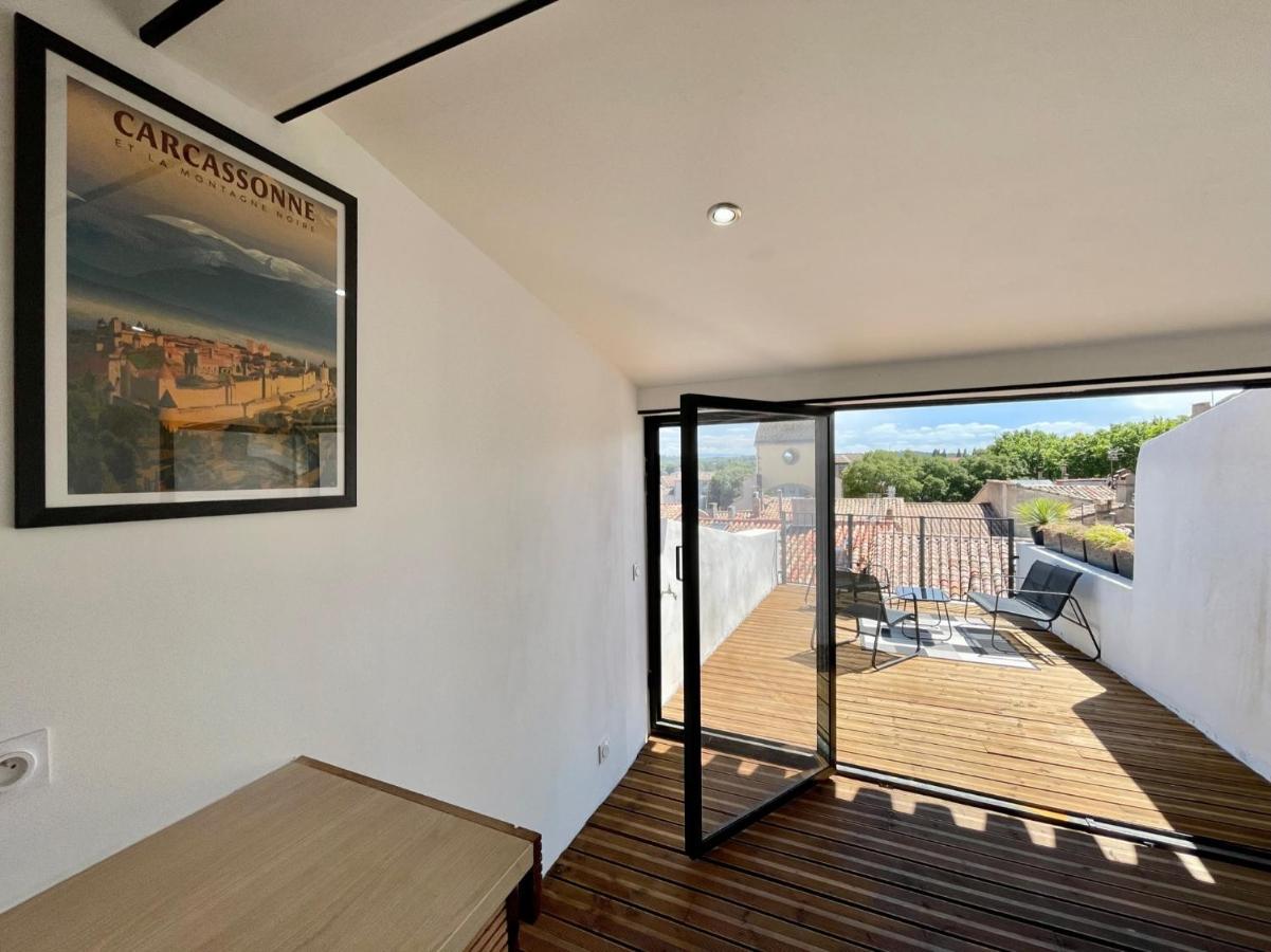 Rooftop N°38 - Rooms Et Studios - Vue Cite Medievale Carcassone Exterior photo
