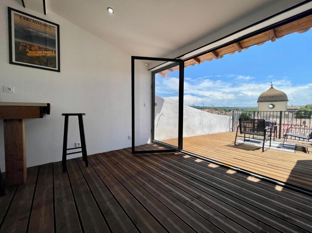Rooftop N°38 - Rooms Et Studios - Vue Cite Medievale Carcassone Exterior photo